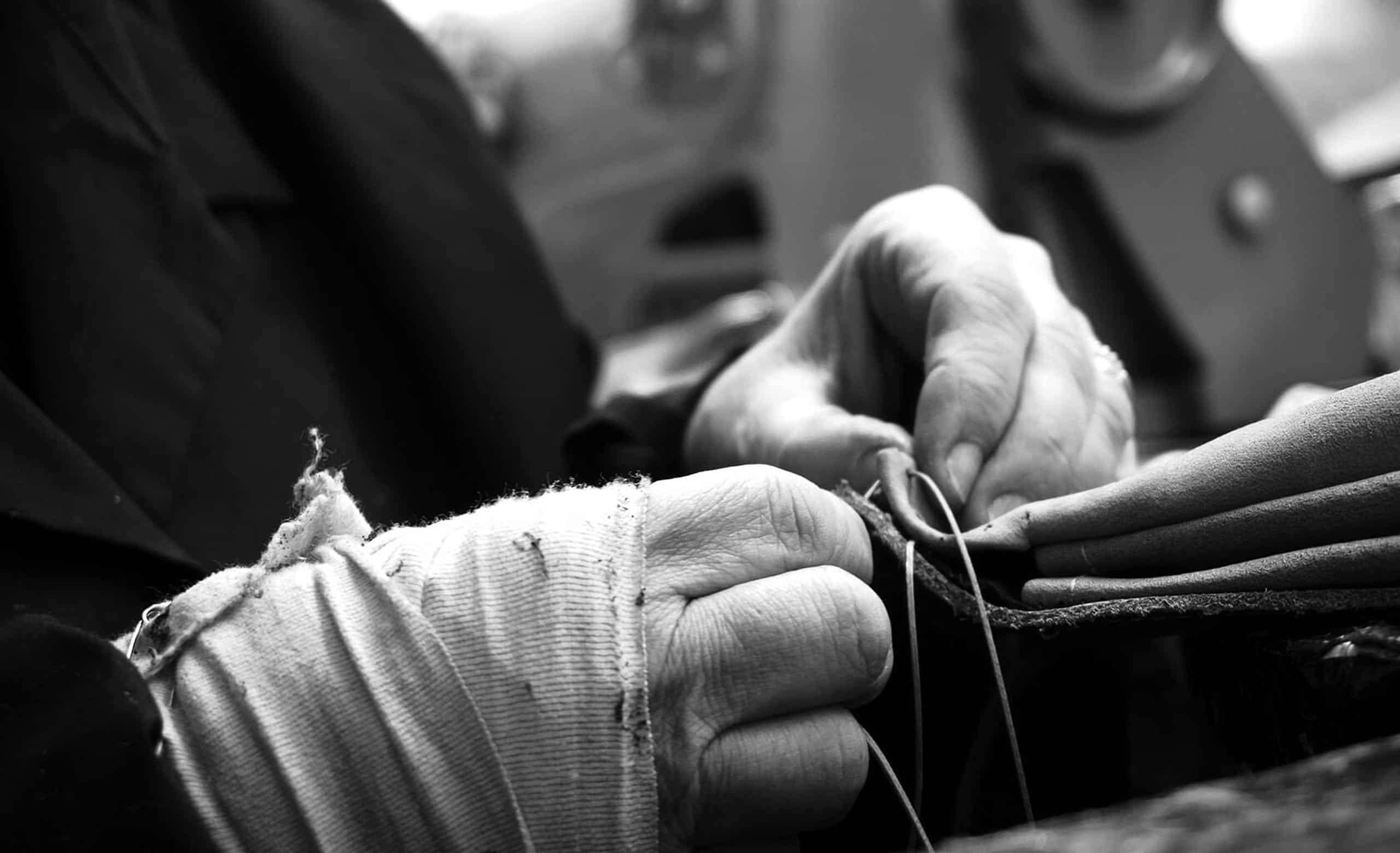 Daniele Basta hand stitching